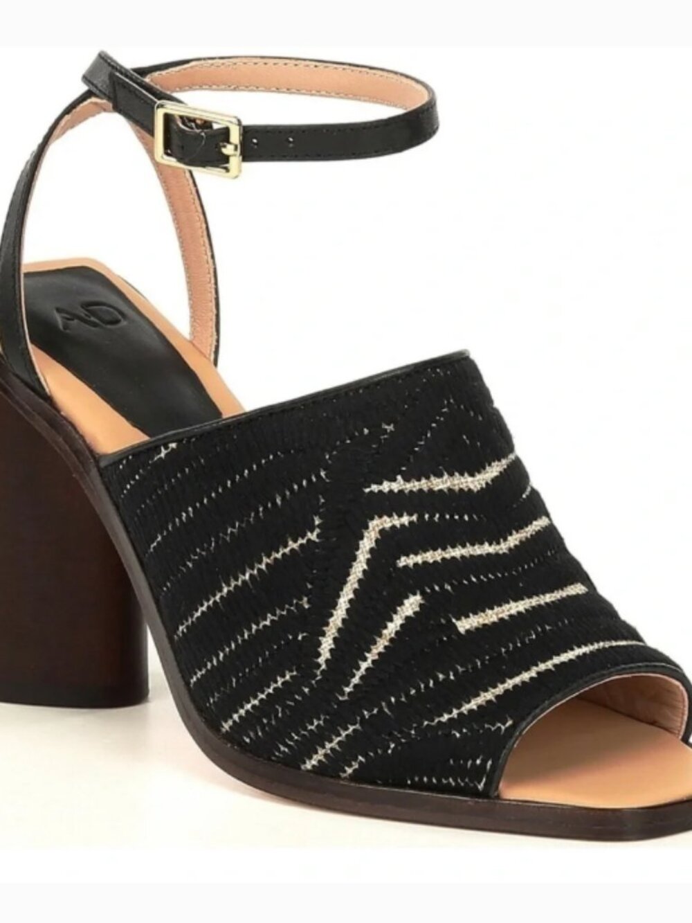 Anthro AD & Daughters Square Toe Ankle Strap Block Heeled Leather Sandals 7.5